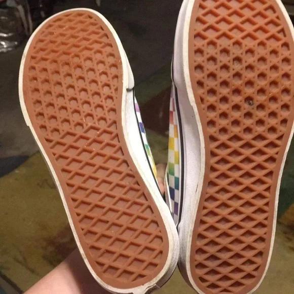Vans ward rainbow Checherboard white Black multicolor - Picture 2 of 3